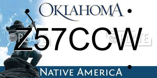 Z57CCW Oklahoma License Plate