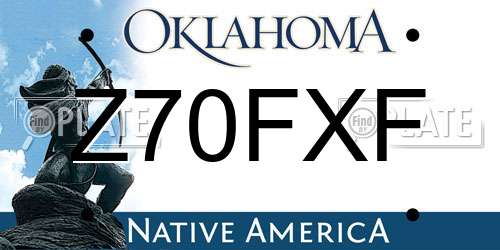 Z70FXF Oklahoma License Plate