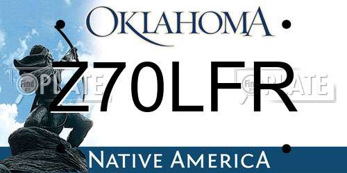 Z70LFR Oklahoma License Plate