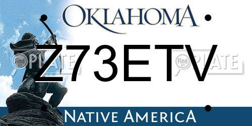 Z73ETV Oklahoma License Plate