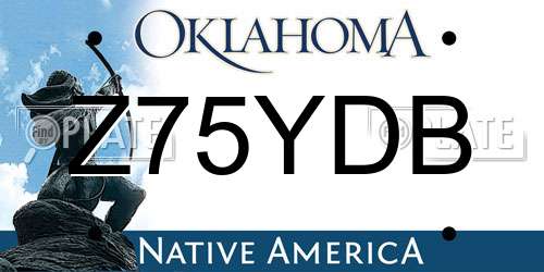 Z75YDB Oklahoma License Plate