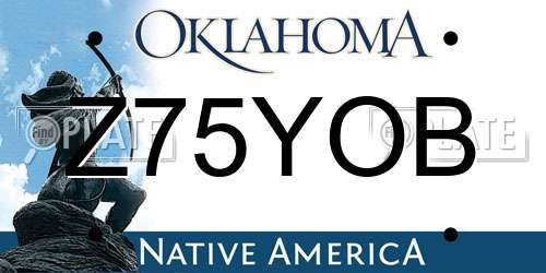 Z75YOB Oklahoma License Plate