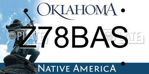 Z78BAS Oklahoma License Plate