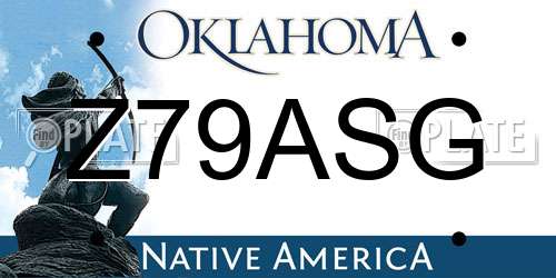 Z79ASG Oklahoma License Plate
