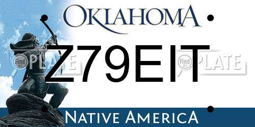 Z79EIT Oklahoma License Plate