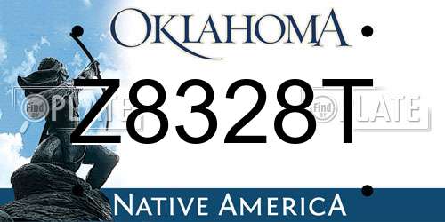 Z8328T Oklahoma License Plate