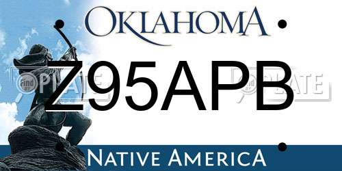 Z95APB Oklahoma License Plate
