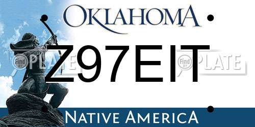 Z97EIT Oklahoma License Plate