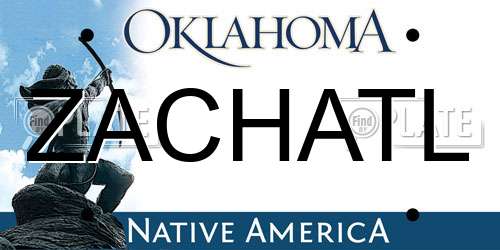 ZACHATL Oklahoma License Plate