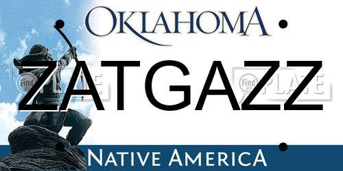 ZATGAZZ Oklahoma License Plate