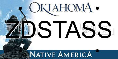 ZDSTASS Oklahoma License Plate