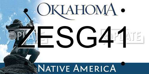 ZESG41 Oklahoma License Plate
