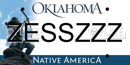 ZESSZZZ Oklahoma License Plate