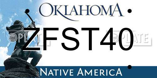 ZFST40 Oklahoma License Plate