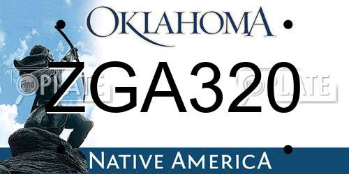 ZGA320 Oklahoma License Plate
