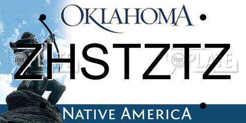 ZHSTZTZ Oklahoma License Plate