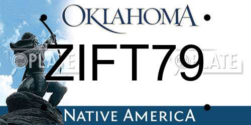 ZIFT79 Oklahoma License Plate