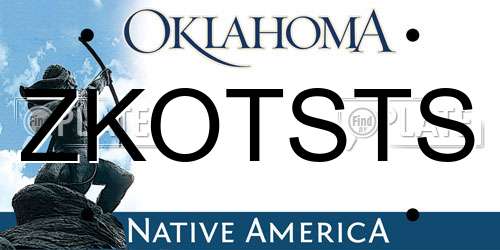 ZKOTSTS Oklahoma License Plate