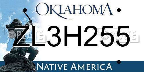 ZL3H255 Oklahoma License Plate
