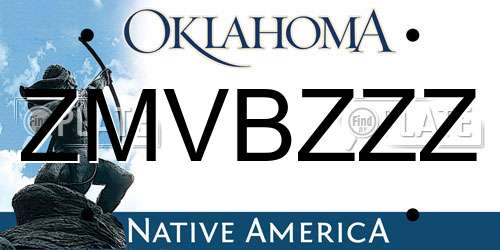 ZMVBZZZ Oklahoma License Plate