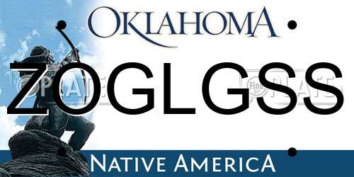 ZOGLGSS Oklahoma License Plate