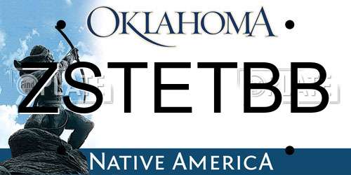 ZSTETBB Oklahoma License Plate