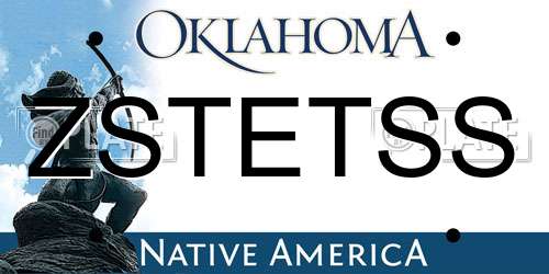 ZSTETSS Oklahoma License Plate