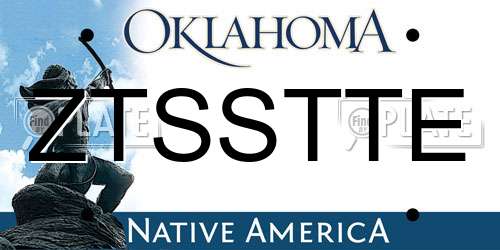 ZTSSTTE Oklahoma License Plate