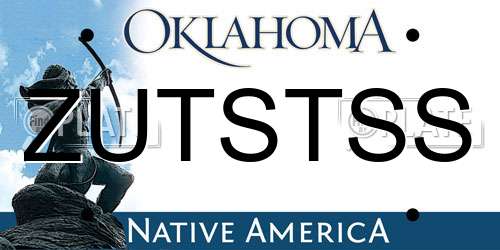 ZUTSTSS Oklahoma License Plate