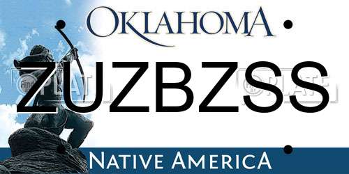 ZUZBZSS Oklahoma License Plate