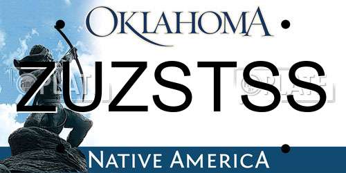 ZUZSTSS Oklahoma License Plate