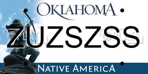 ZUZSZSS Oklahoma License Plate