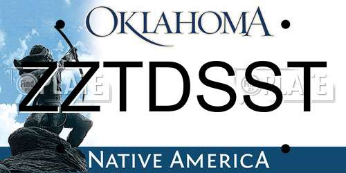 ZZTDSST Oklahoma License Plate