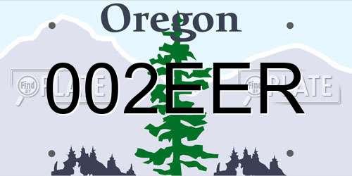 002EER Oregon License Plate