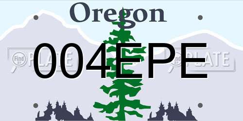 004EPE Oregon License Plate