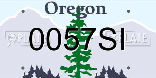 0057SI Oregon License Plate