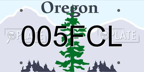005FCL Oregon License Plate