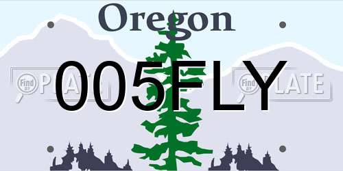 005FLY Oregon License Plate
