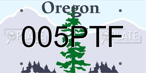 005PTF Oregon License Plate