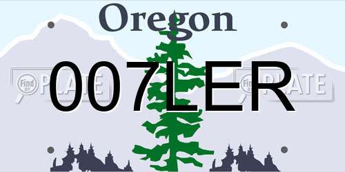 007LER Oregon License Plate