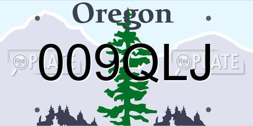 009QLJ Oregon License Plate