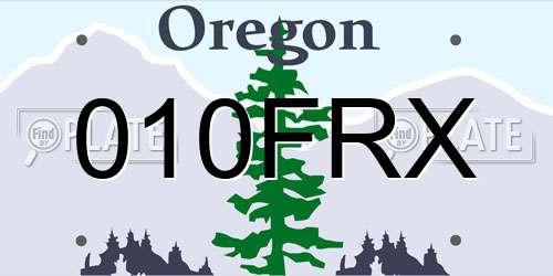 010FRX Oregon License Plate