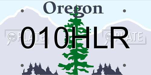 010HLR Oregon License Plate