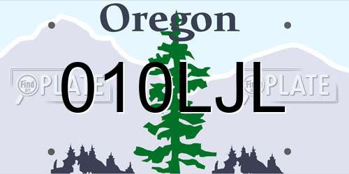 010LJL Oregon License Plate