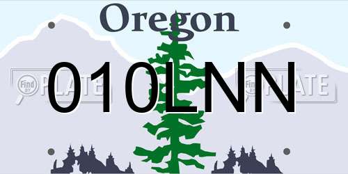 010LNN Oregon License Plate