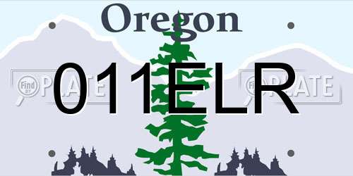 011ELR Oregon License Plate