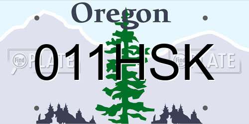 011HSK Oregon License Plate