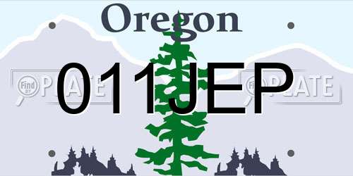 011JEP Oregon License Plate