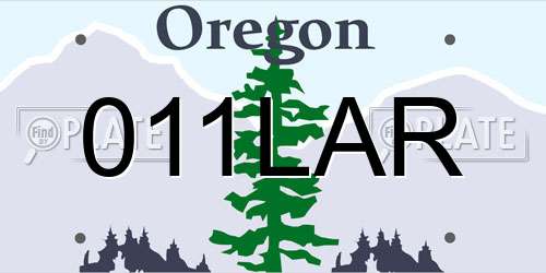 011LAR Oregon License Plate
