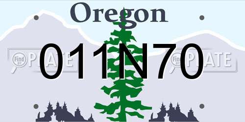 011N70 Oregon License Plate